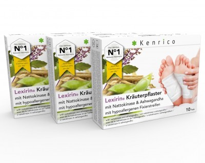 Lexirin® Kräuterpflaster mit Nattokinase und Ashwagandha 30 Pflaster